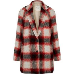 MADEWELL Cocoon Plaid Coat - Size Small
